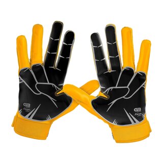 Grip Boost Stealth 4.0 Peace American Football Receiver Handschuhe - gelb Gr. S