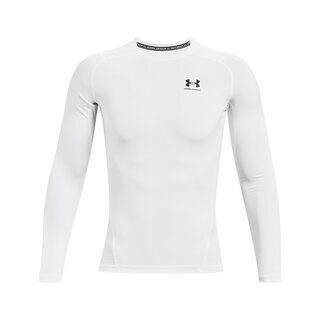 UA HeatGear® Armour Compression Long Sleeve weiß S