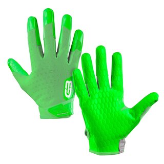 Grip Boost DNA American Football Receiver Handschuhe, Engineered Grip - neongrün Gr.2XL