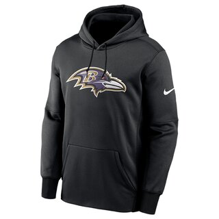 Nike NFL Prime Logo Therma Pullover Hoodie Baltimore Ravens, schwarz - Gr. S