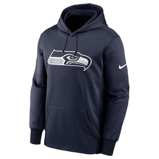 Nike NFL Prime Logo Therma Pullover Hoodie Seattle Seahawks, navy - Gr. L