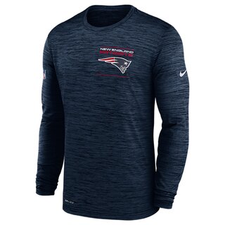 Nike NFL Velocity LS Sideline T-Shirt New England Patriots, navy - Gr. L