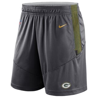 Nike NFL Dry Knit Short Green Bay Packers, dunkelgrau-gelb - Gr. S