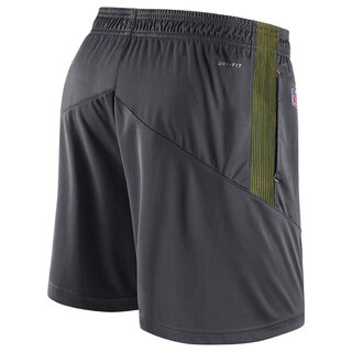 Nike NFL Dry Knit Short Green Bay Packers, dunkelgrau-gelb - Gr. L