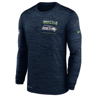 Nike NFL Velocity LS Sideline T-Shirt Seattle Seahawks, navy - Gr. M