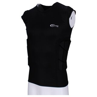Full Force Wear 3 Pad Shirt mit Rippenpolsterung - schwarz Gr.4XL