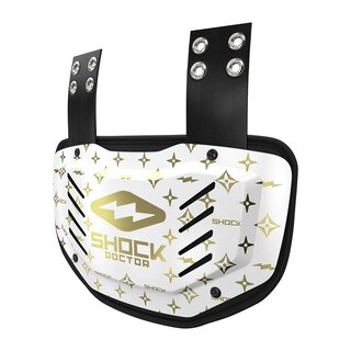 Shock Doctor Showtime Back Plate - weiß/gold Lux