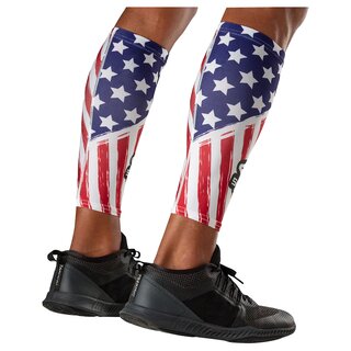 Shock Doctor Showtime Compression Calf Sleeves - Stars & Stripes M