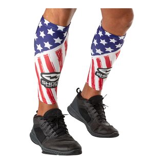 Shock Doctor Showtime Compression Calf Sleeves - Stars & Stripes L