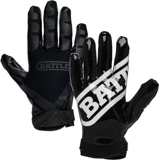 BATTLE Double Threat WR Receiver Handschuhe - schwarz Gr.S