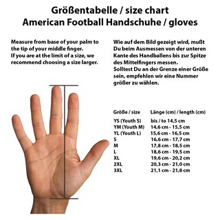 BATTLE Double Threat WR Receiver Handschuhe - schwarz Gr.M