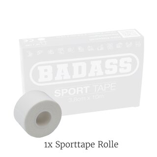 BADASS Sport Tape 3,8cm x 10m - weiß, 1 Rolle