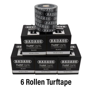 BADASS Turf Tape 10cm x 10m - schwarz 6 Rollen