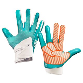 Grip Boost Stealth 5.0 Peace American Football Receiver Handschuhe - Miami Aqua blau Gr.2XL