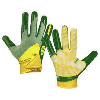 Grip Boost Stealth 5.0 Peace American Football Receiver Handschuhe - Lemon Lime grün Gelb Gr.L