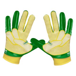 Grip Boost Stealth 5.0 Peace American Football Receiver Handschuhe - Lemon Lime grün Gelb Gr.L