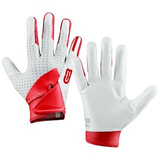 Grip Boost Stealth 5.0 Dual Color American Football Receiver Handschuhe - rot/weiß Gr.L