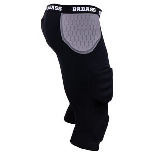 BADASS Power 7-Pad Girdle, gepolsterte Unterhose - schwarz/grau Gr. S