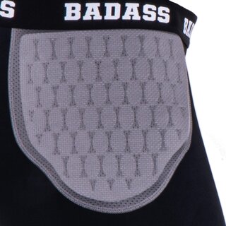 BADASS Power 7-Pad Girdle, gepolsterte Unterhose - schwarz/grau Gr. M