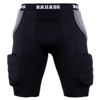 BADASS Power 5-Pad Unterhose - schwarz/grau Gr. YL