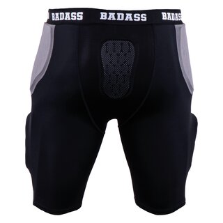 BADASS Power 5-Pad Unterhose - schwarz/grau Gr. YL
