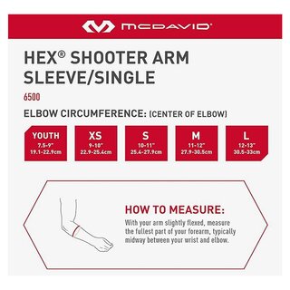 McDavid 6500 HEX Unterarmschutz Armstulpe/Shooter arm sleeve - rot Gr.L