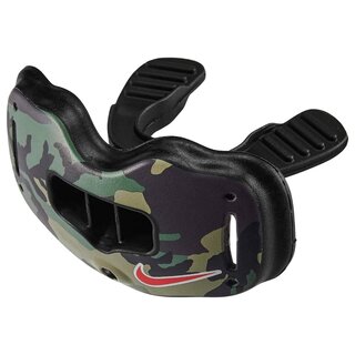 Nike Alpha Lip Protector Mouthguard + quick release Strap - schwarz-rot