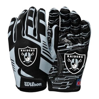 Wilson NFL Stretch Fit Adult Receiver Handschuhe - Team Las Vegas Raiders