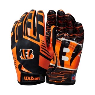 Wilson NFL Stretch Fit Adult Receiver Handschuhe - Team Cincinnati Bengals