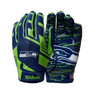 Wilson NFL Stretch Fit Adult Receiver Handschuhe - Team Seattle Seahawks