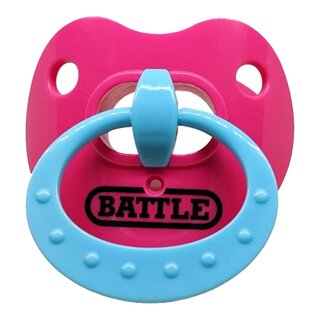 BATTLE Binky Oxygen Football Mouthguard pink with babyblue ring
