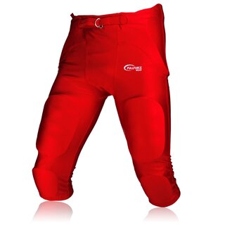 Full Force American Footballhose Crusher 7 Pocket Pad All in One Gamepant - rot Gr. S