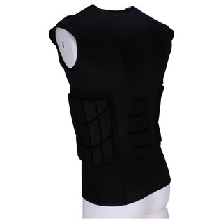 Full Force Wear 3 Pad Shirt mit Rippenpolsterung, schwarz