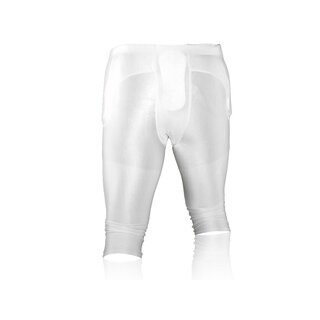 Full Force American Football Gamehose Stretch mit integrierten 7 Pocket Pad All in One - weiß Gr. L