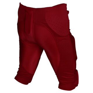 Active Athletics American Football Hose 7 Pad All in One Gamepants - rot Gr. M
