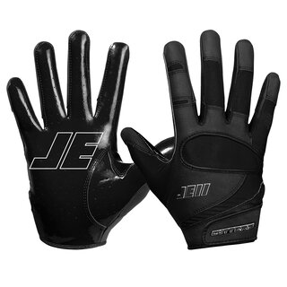 Cutters JE11 Signature Series ungepolsterte Football Handschuhe - schwarz Gr. XL