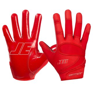 Cutters JE11 Signature Series ungepolsterte Football Handschuhe - rot Gr. XL