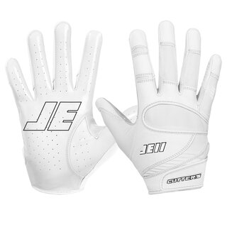 Cutters JE11 Signature Series ungepolsterte Football Handschuhe - weiß Gr. L