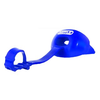 BATTLE Oxygen Football Mundschutz + Lippenschutz mit festem Strap, Senior - blau