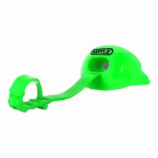 BATTLE Oxygen Football Mundschutz + Lippenschutz mit festem Strap, Senior - neon grün