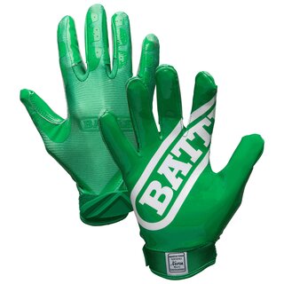 BATTLE Double Threat American Football Receiver Handschuhe - grün Gr. M