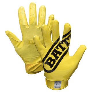 BATTLE Double Threat American Football Receiver Handschuhe - gelb Gr. 2XL