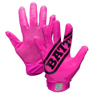 BATTLE Double Threat American Football Receiver Handschuhe - pink Gr. M