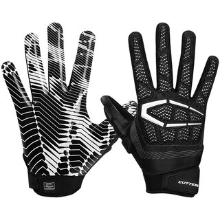 Cutters S652 Gamer 3.0 leicht gepolsterte Football Handschuhe (Multiposition) - schwarz Gr. L