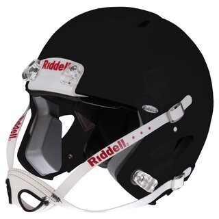 Riddell Victor-i Jugend Helm bis 15 Jahre (ohne Facemask), Größe L/XL - schwarz matt