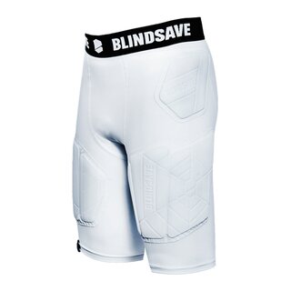 BLINDSAVE Padded Compression Shorts Pro +, 5 Pad Unterhose - weiß Gr. 2XL