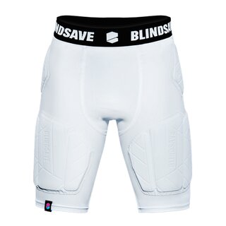 BLINDSAVE Padded Compression Shorts Pro +, 5 Pad Unterhose - weiß Gr. 2XL