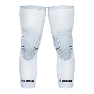 BLINDSAVE Knee Pads; Knie Sleeves, 1 Paar - weiß Gr. S