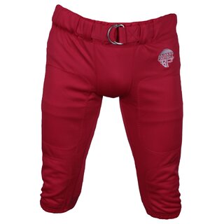 BADASS Football Gamepants No Fly (mit breitem Gürtel) - rot Gr. XL