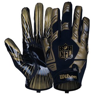 Wilson NFL Stretch Fit American Football Receiver Handschuhe - gold
